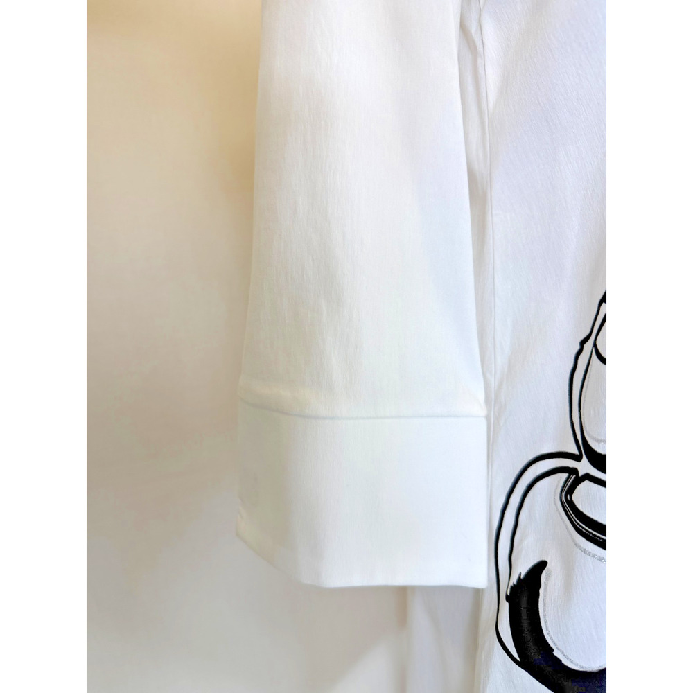 NWT Sassy BOUTIQUE #13450 White w/Black Pattern Button Down Tunic #0216 XS - Picture 9 of 12